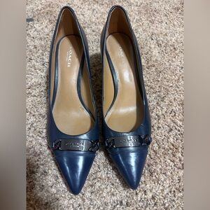 Coach Blue Leather Heels Classic Stiletto